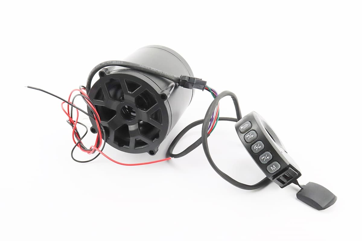 АУДИО колонка двухсторонняя (Bluetooth, МРЗ-USB/SD, FM-радио, сигнал) + блок кнопок с креплением на руль KS