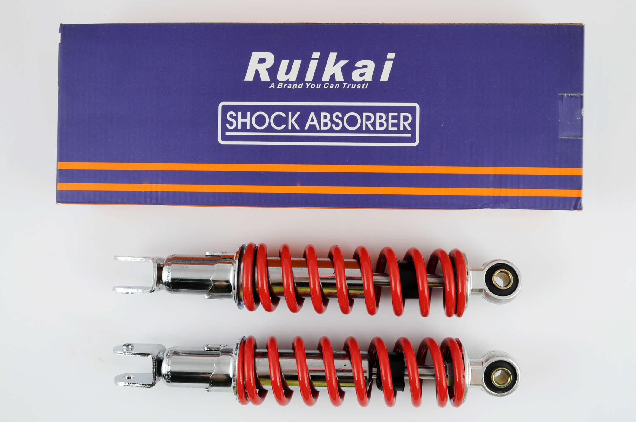 Амортизаторы (пара) GY6, DIO, TACT 275mm, регулируемые (красные) RUIKAI