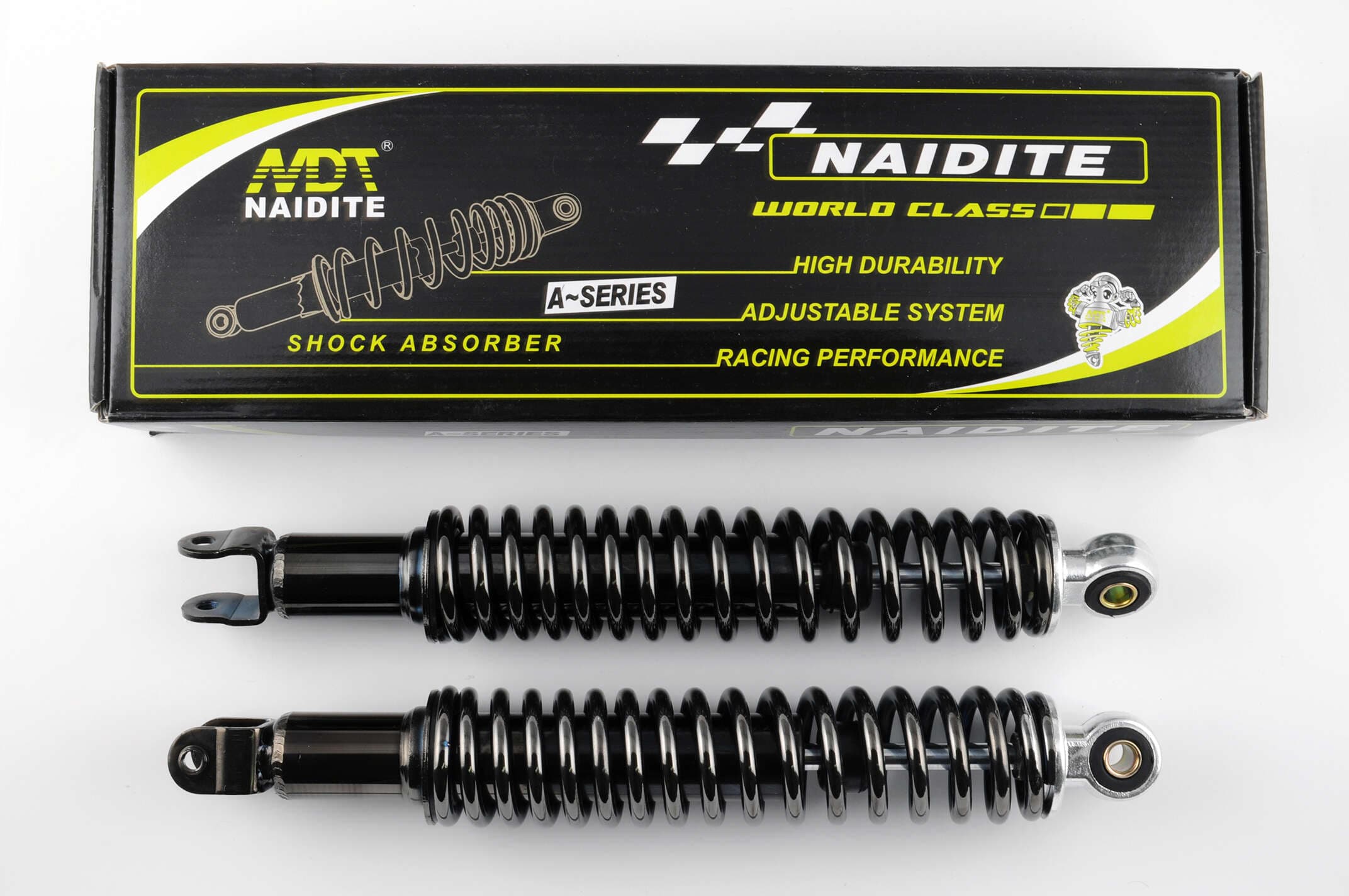 Амортизаторы (пара) GY6, DIO ZX 330mm, стандартные, мягкие (дымчатые) NDT