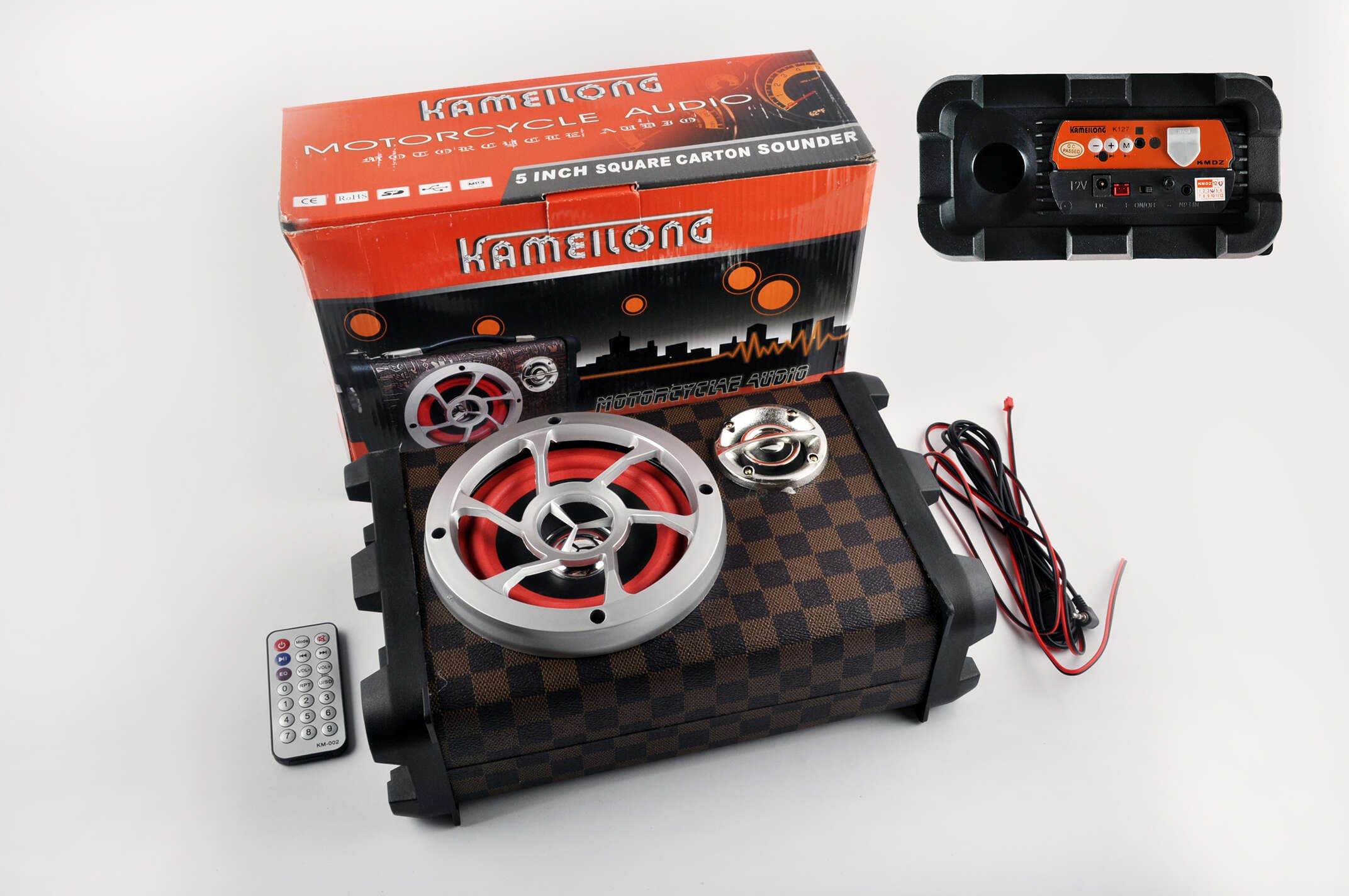 Сабвуфер KAMEILONG mod:KA-75F (5, бронза клетка, MP3/MicroSD/USB/AUX, ПДУ)