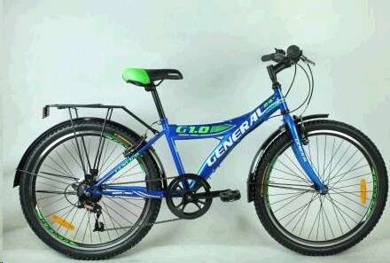 Велосипед (в сборе) GENERAL 24 Blue 1,0 STEEL (7 sp) рама 13 FM