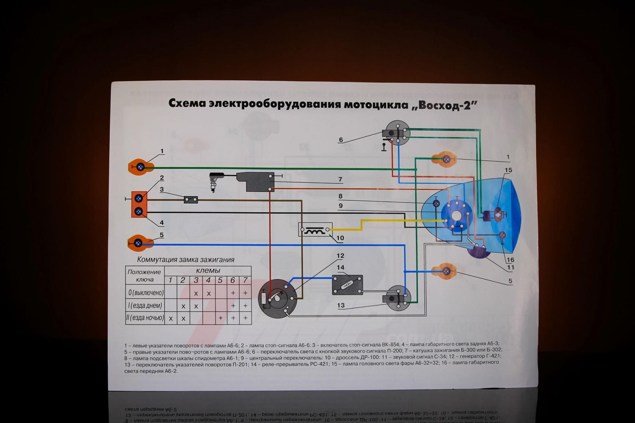 Схема электрооборудования ВОСХОД 2 (2М) EVO