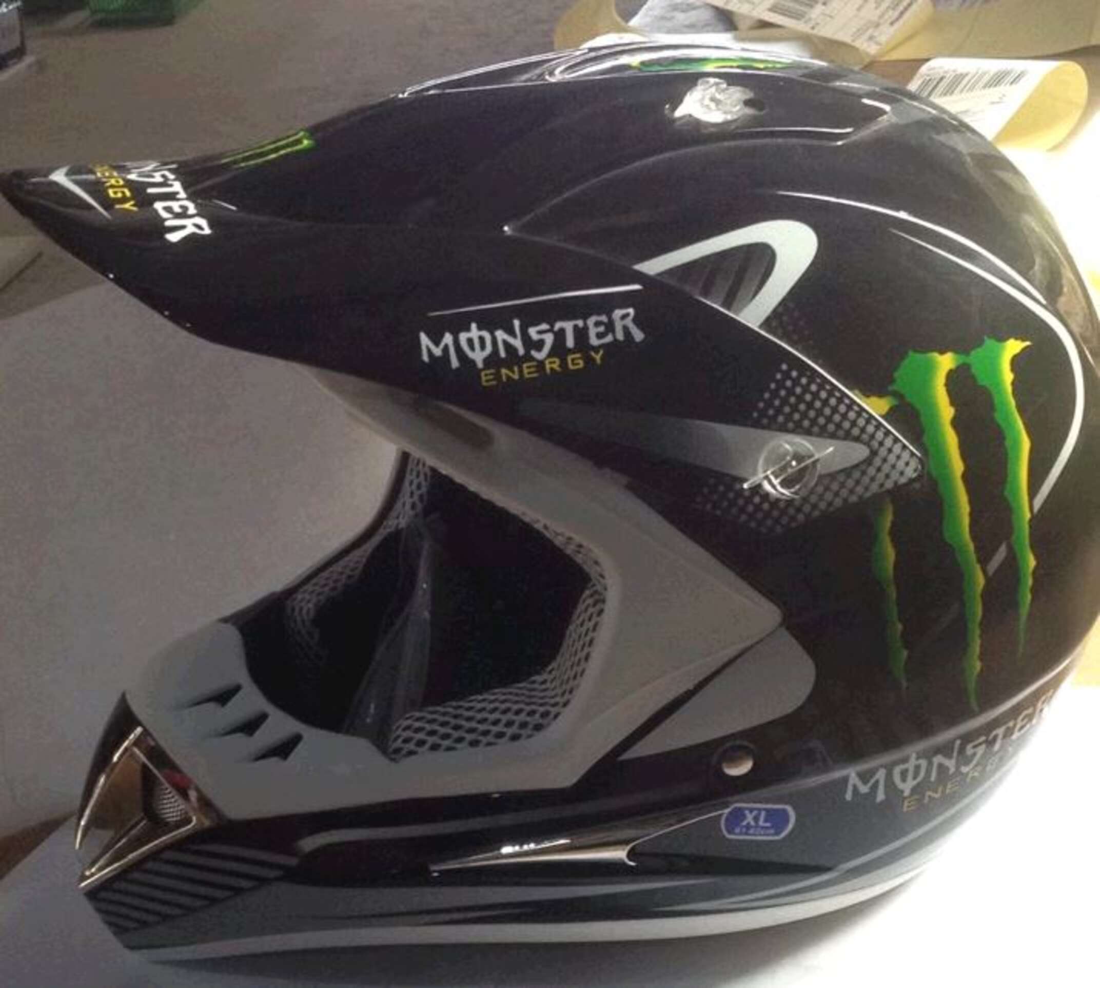 Шлем кроссовый (size:XL, глянцевый) MONSTER ENERGY