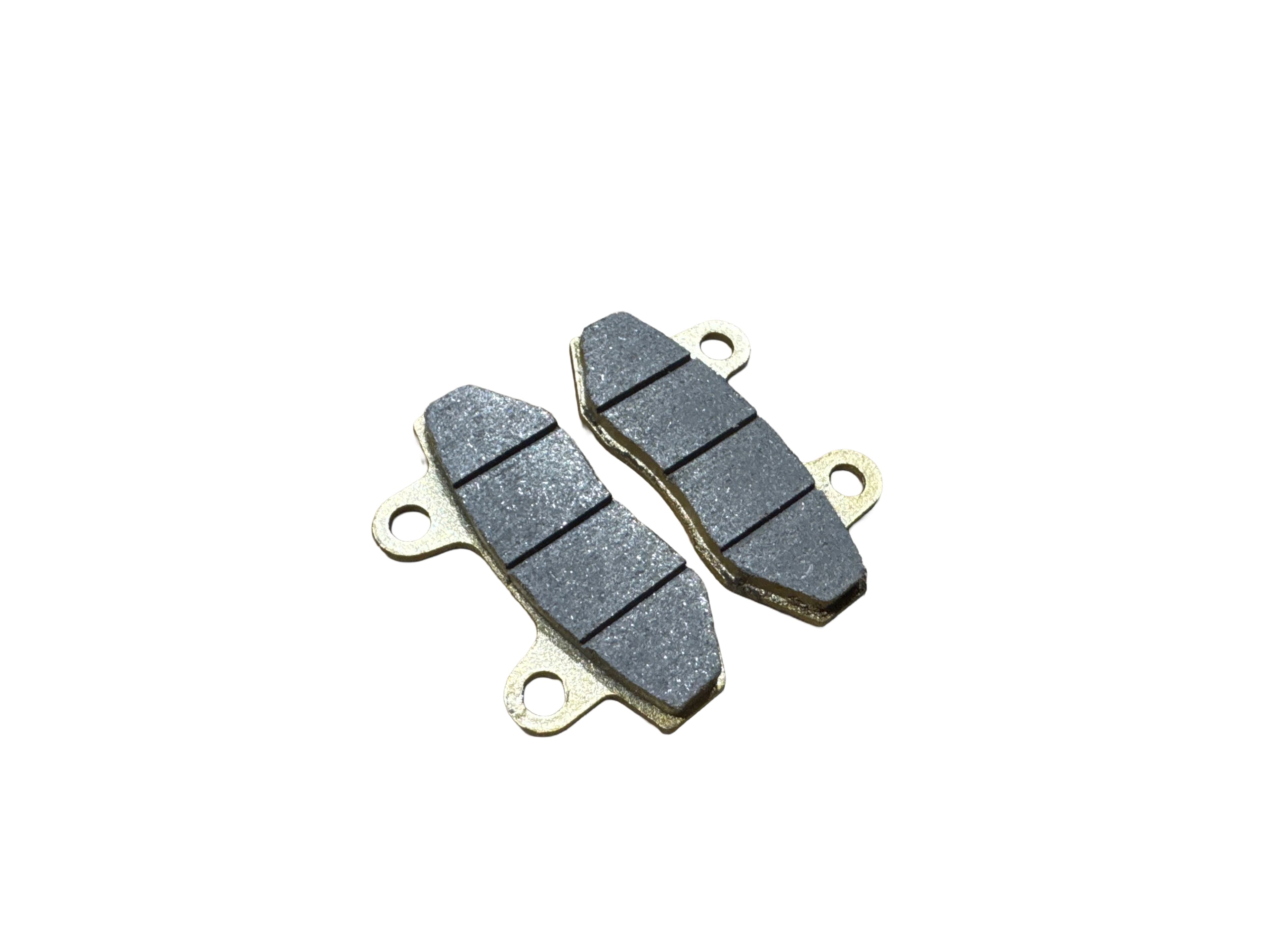 Колодки тормозные (диск) 4T GY6 50-150 (RACE/STORM, под двухпоршневой суппорт, желтые) ZUNA