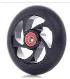 Колесо на самокат с подшипником 608-2RS, металическое, черное,D110mm (LZ-003) MS