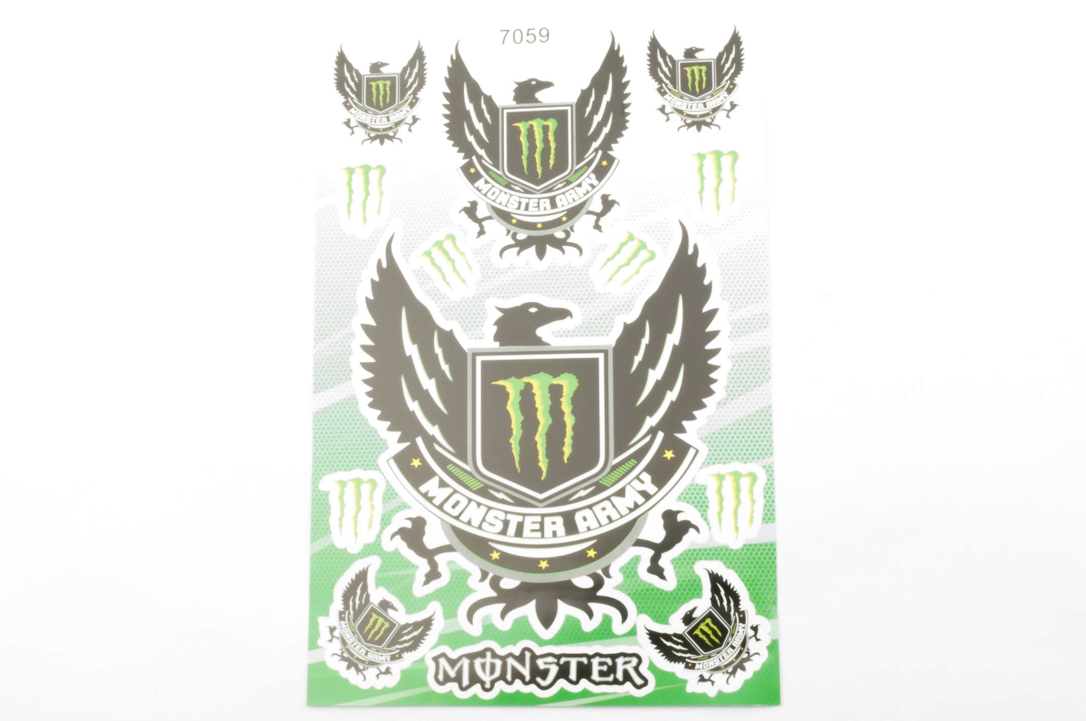 Наклейки (набор) спонсор MONSTER ENERGY (27х18см) (#7059)