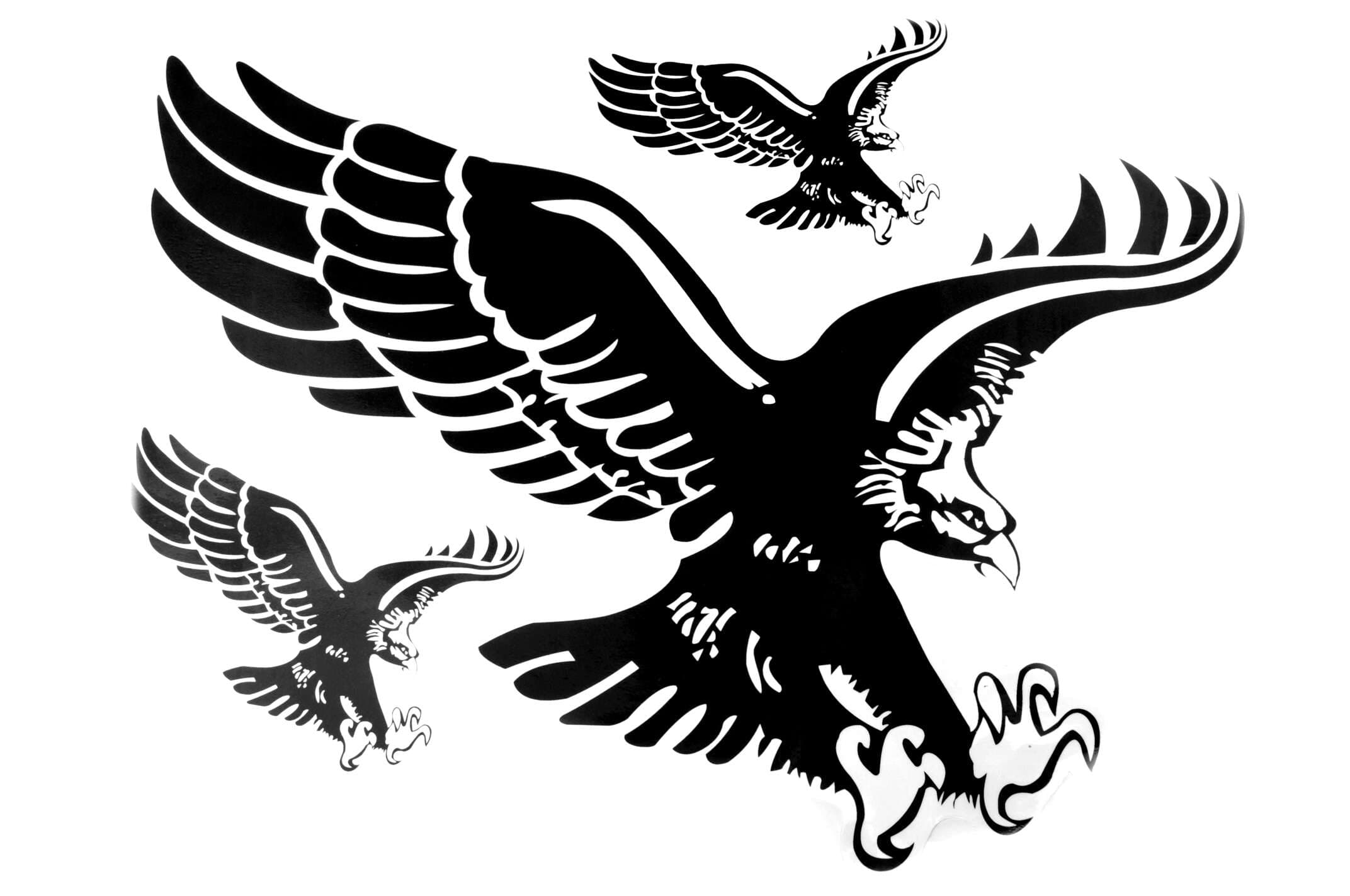 Наклейки (набор) EAGLE (35х27см, черный) (#0881)