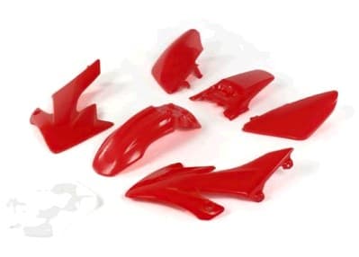 Пластик Питбайк (комплект) (7 шт) Красный Honda CRF50 JPX