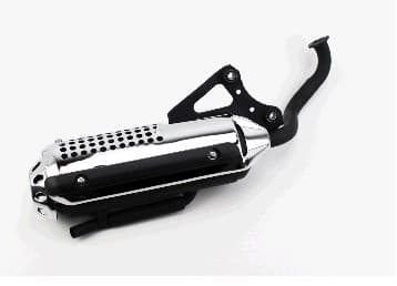 Глушитель Honda DIO ZX AF34/35, LEAD AF-48, ХРОМ KS-5