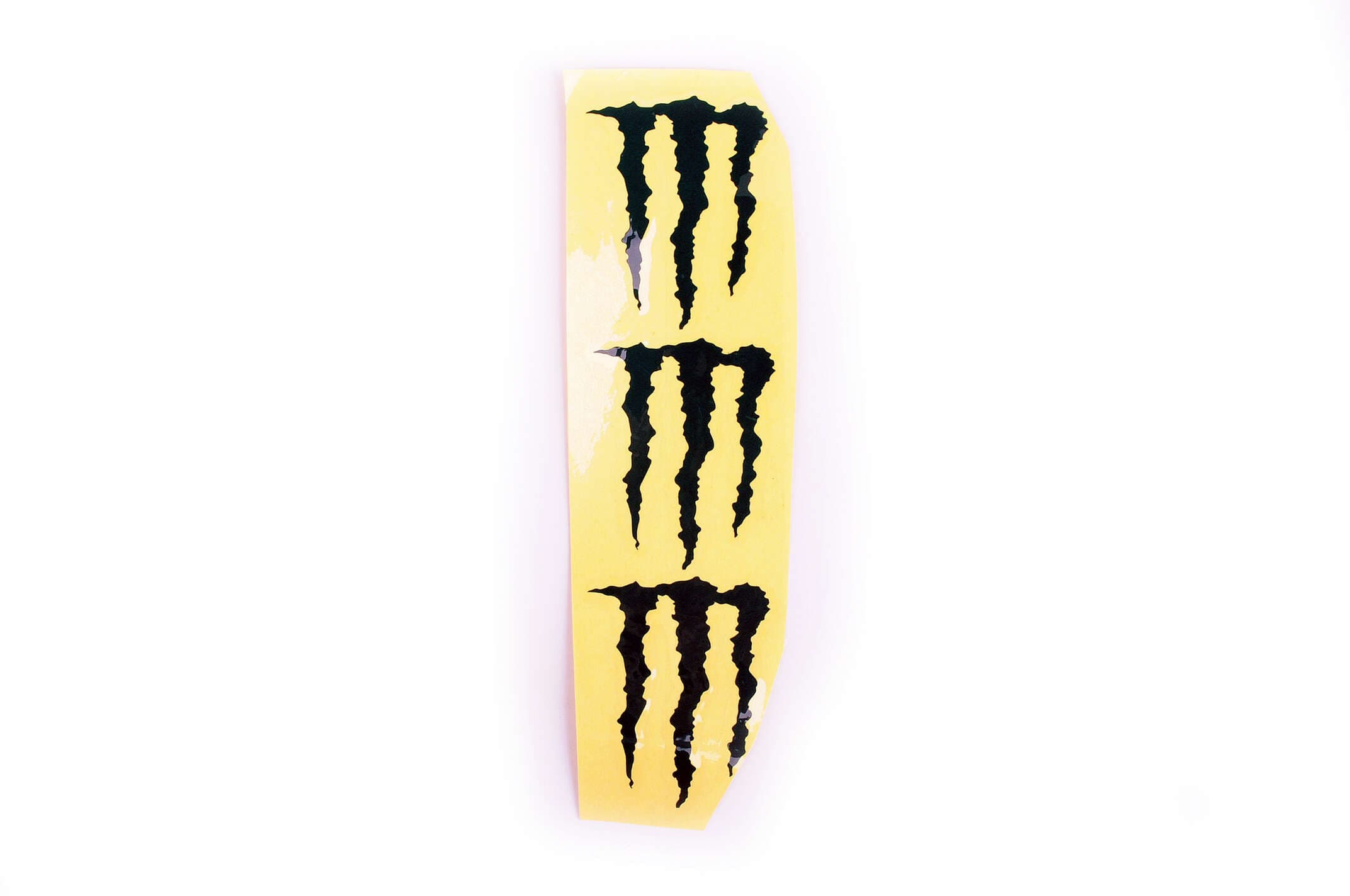 Наклейка логотип MONSTER ENERGY (5x6см, 3шт, черная) (#HTC10103)