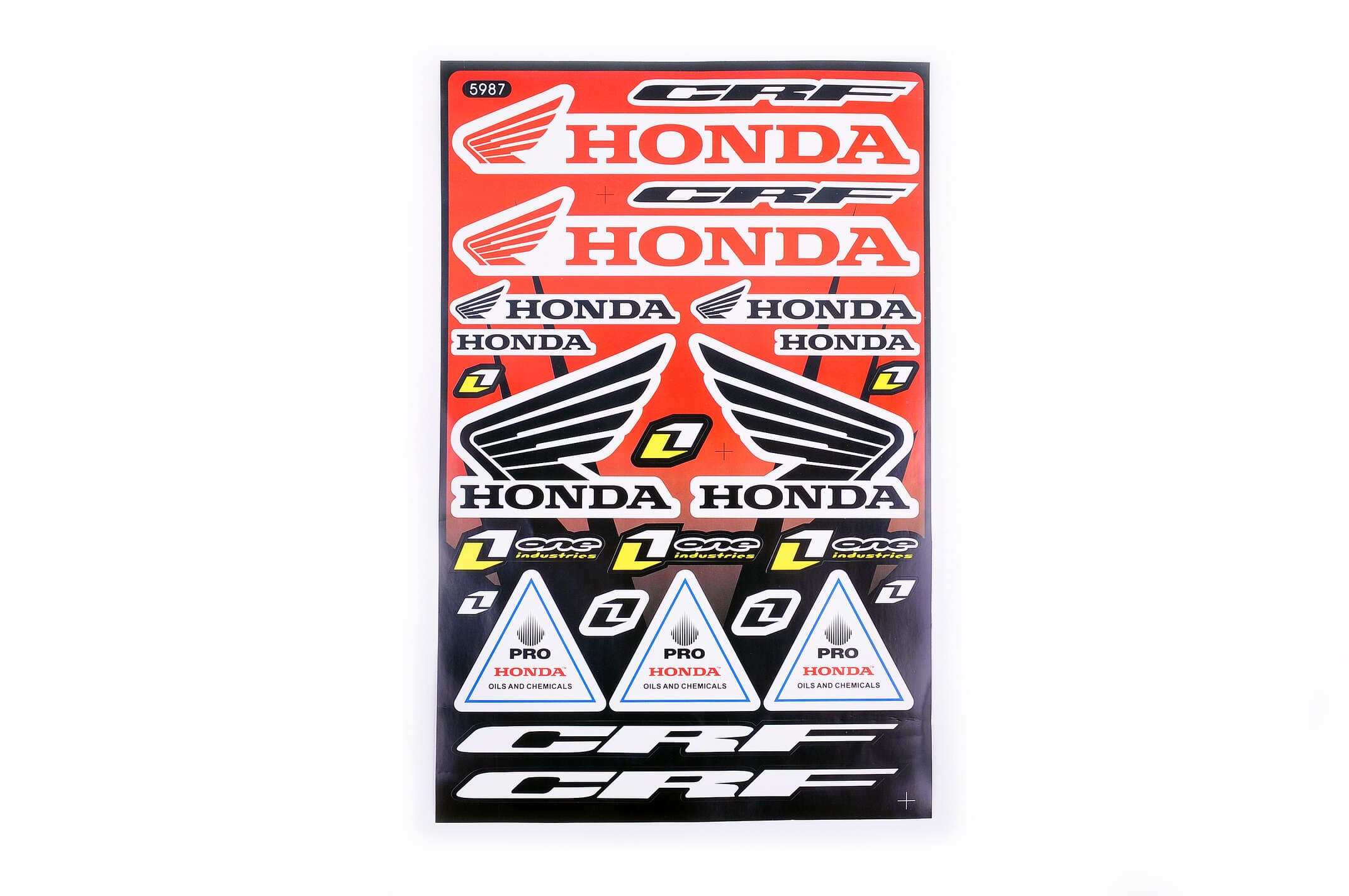 Наклейки (набор) спонсор Honda (30х45см) (#5987)