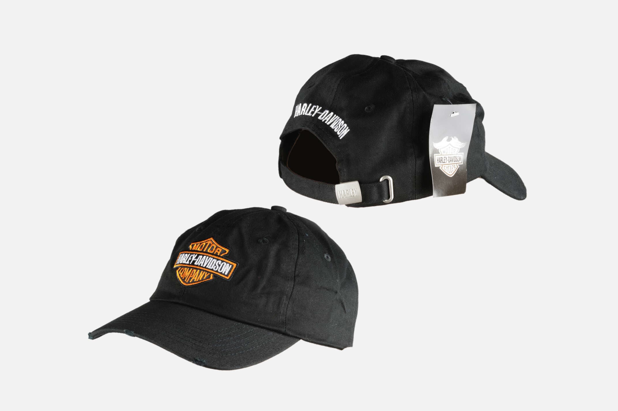 Бейсболка HARLEY-DAVIDSON (черно-оранжевая, 100% хлопок)