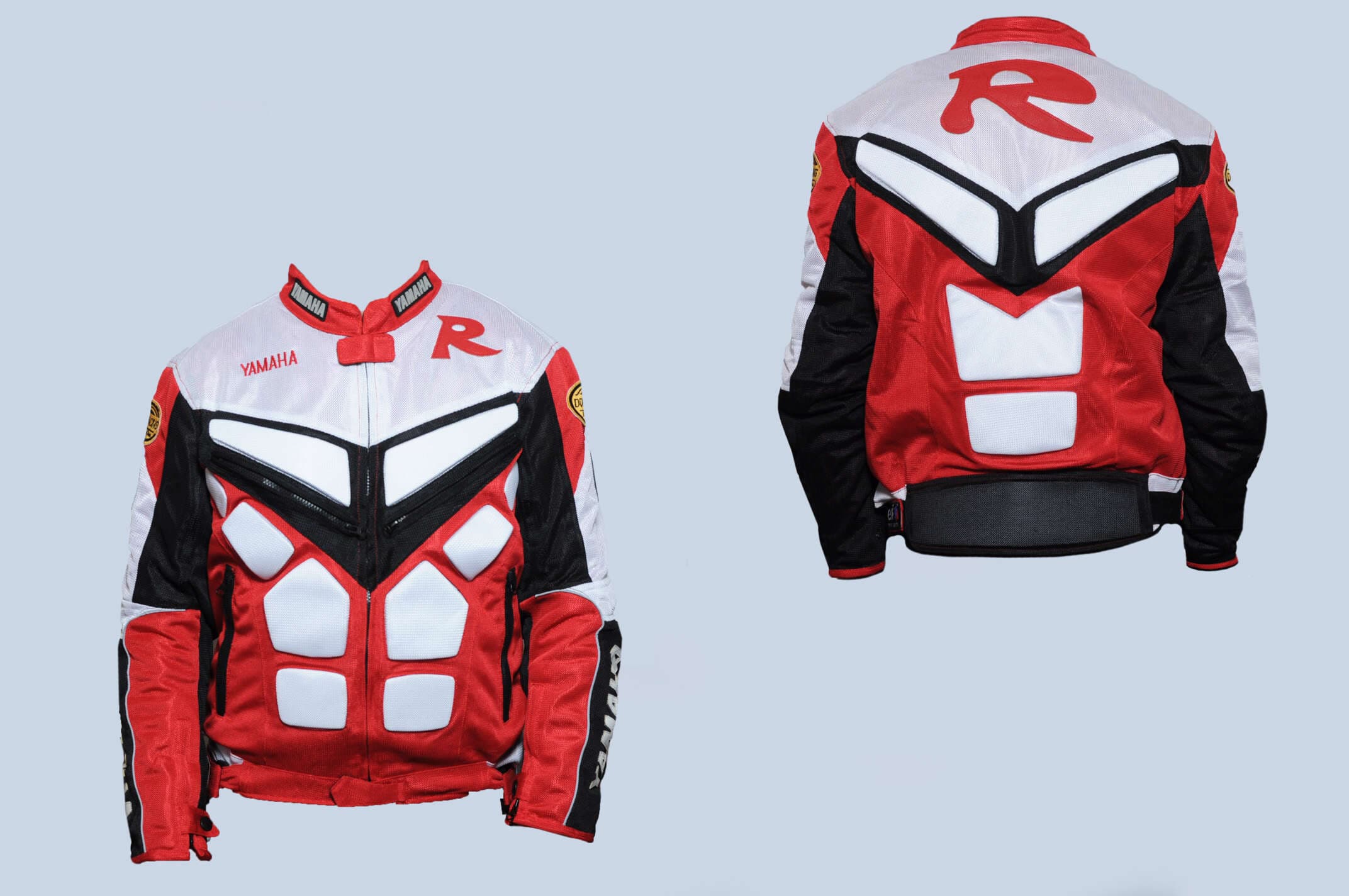 Мотокуртка YMH R (текстиль) (size:XXL, красная)