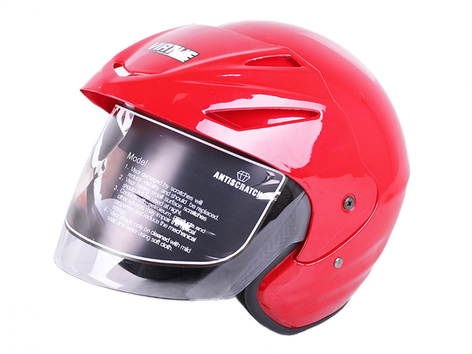 Шлем открытый (mod:MD-705H) (size:S, красный) AMG