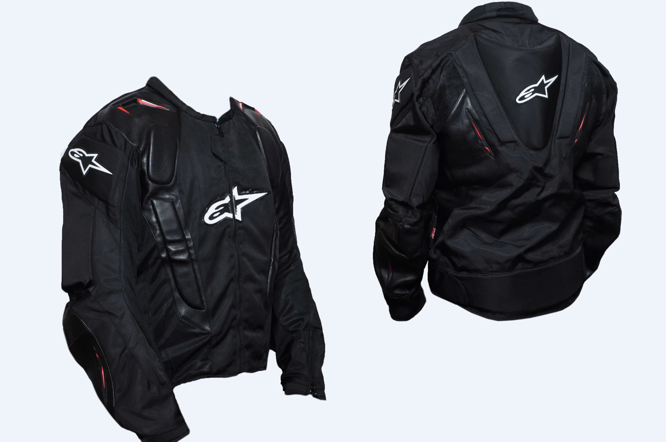 Мотокуртка ALPINESTARS (кожзам-текстиль) (с аэродинамическим горбом) (size:L)