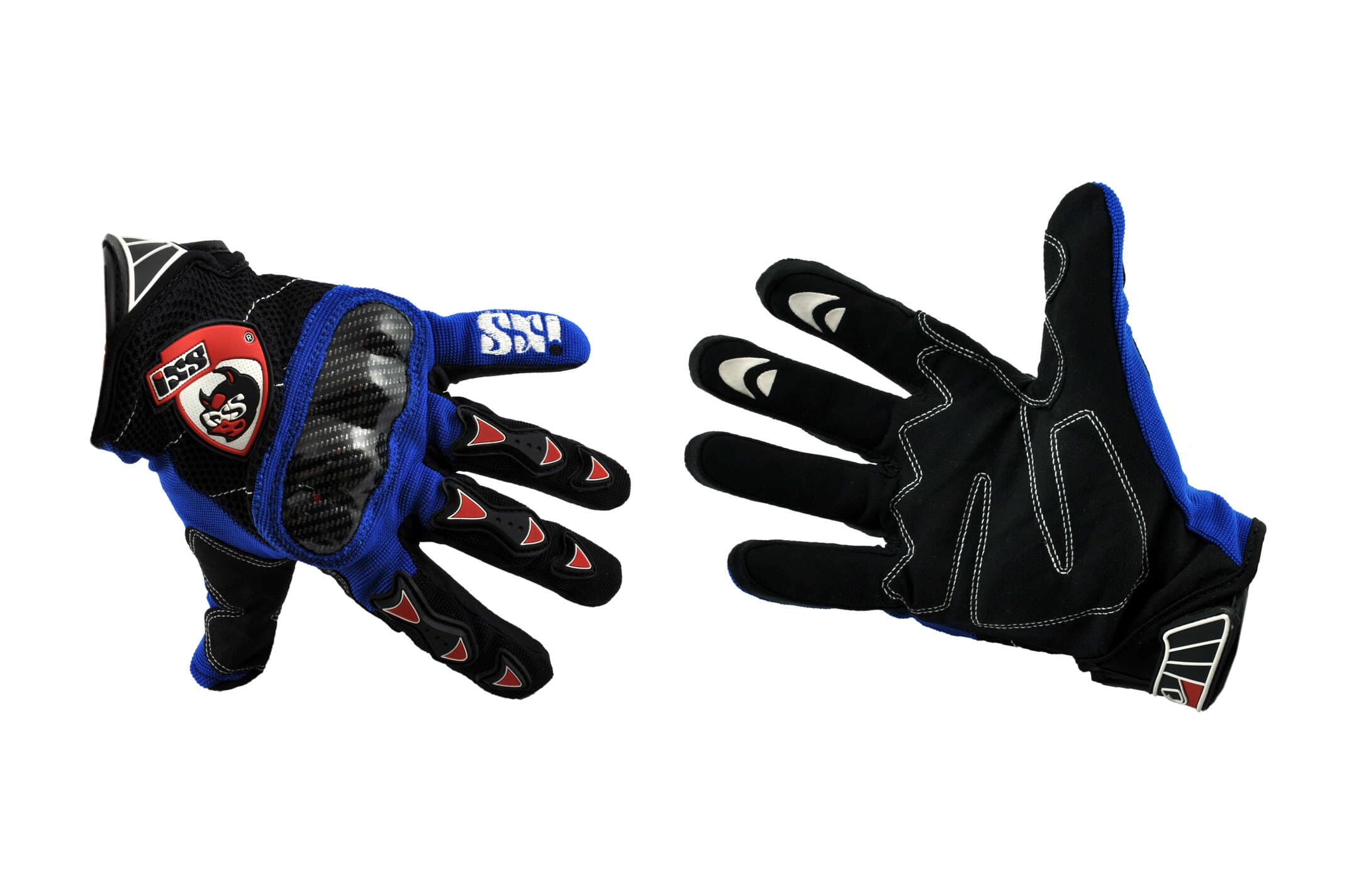 Перчатки IXS (mod:HD-12, size:M, синие, текстиль, карбон)