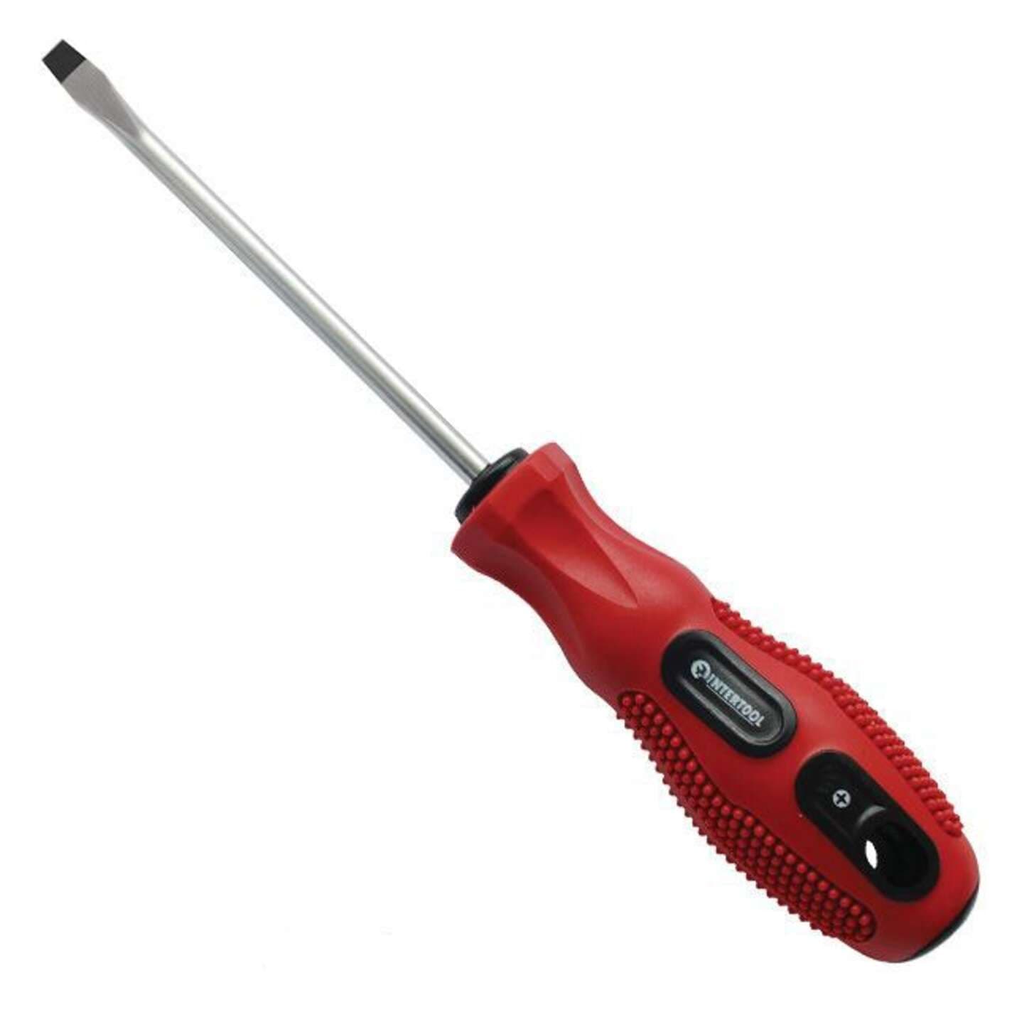 Отвертка шлицевая SL8x250 мм INTERTOOL